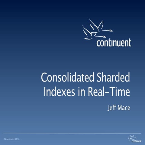 Consolidated shared indexes in real time