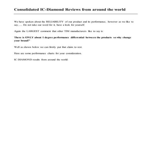 Consolidated Web Reviews