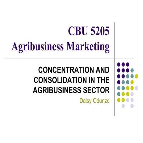 Consolidation and agribusiness
