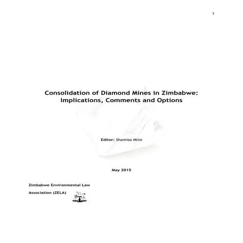 Consolidation of diamond mines  final draft