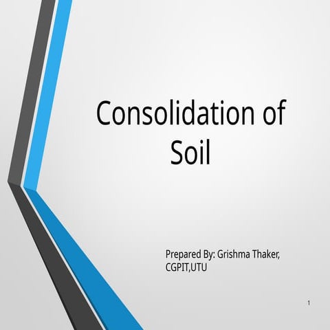 Consolidation of Soil in geotechnical engineering