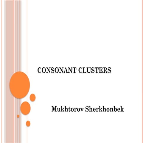 Consonant Clusters | PPTX