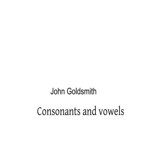 Consonants and vowels umar bashir shad