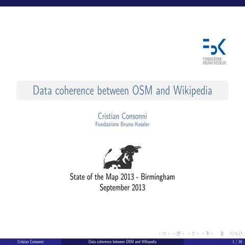 Data coherence between OpenStreetMap and Wikipedia - Presentation @ State of ...