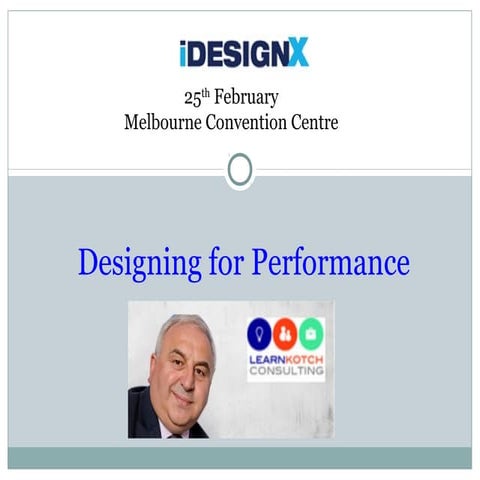 iDesign X 2015: Designing for Performance