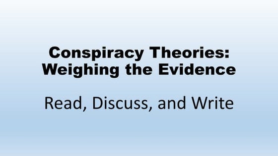 Dean R Berry Evaluating Conspiracy Theories 
