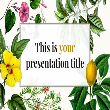 Garden template for ppt or google slides