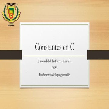 Constantes en C