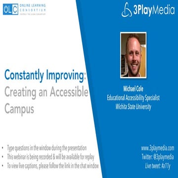 Constantly Improving: Creating an Accessible Campus | PDF