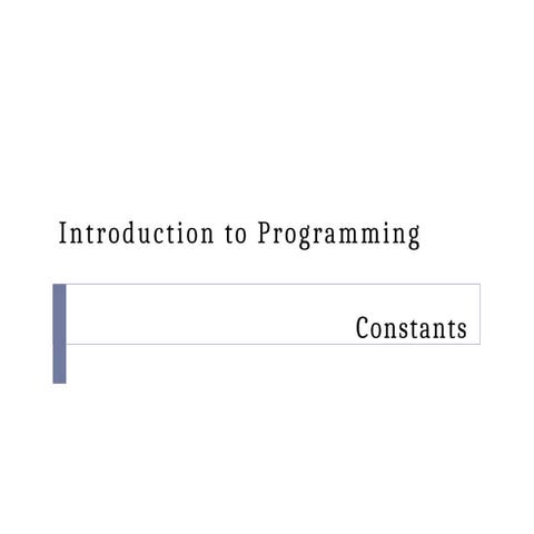 How constants are crucial in c programming | PPTX