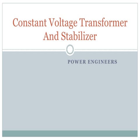Constant voltage transformer and stabilizer