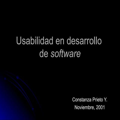 Usabilidad y Diseño de Software