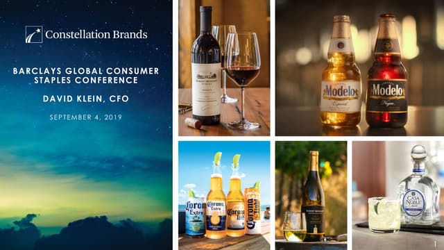 Barclays Global Consumer Staples Conference 2024 Constellation Brands: Barclays Global Consumer Staples Conference