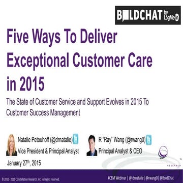 Five Ways To Deliver Exceptional Customer Care in 2015
