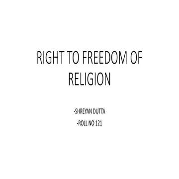 Consti right to freedom of religion