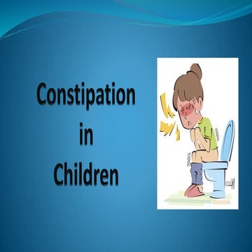 Constipation in children