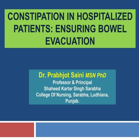 Constipation in hospitalized patients