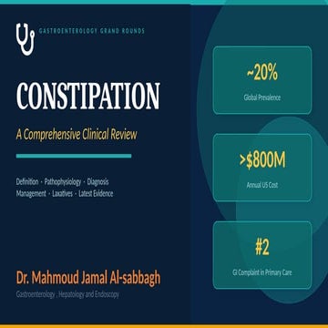 Comprehensive Clinical Review of Constipation: Diagnosis ...