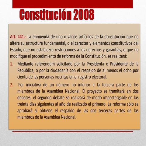 Enlace Ciudadano Nro 206 tema: art. 441 de la constitución | PPT