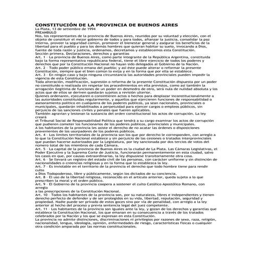 Constitución de la Provincia de Buenos Aires www.iestudiospenales.com.ar