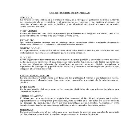 Constitucion de empresas