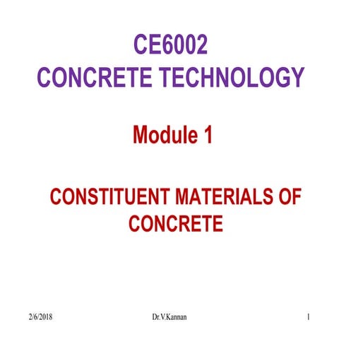 Constituent materials