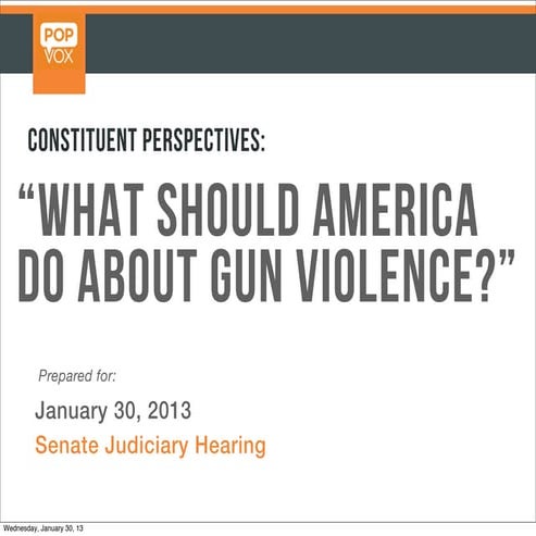 Constituent perspectives: Senate Judiciary Hearing on Gun Violence