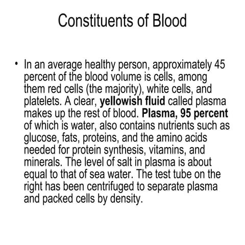 Constituents of blood | PPT