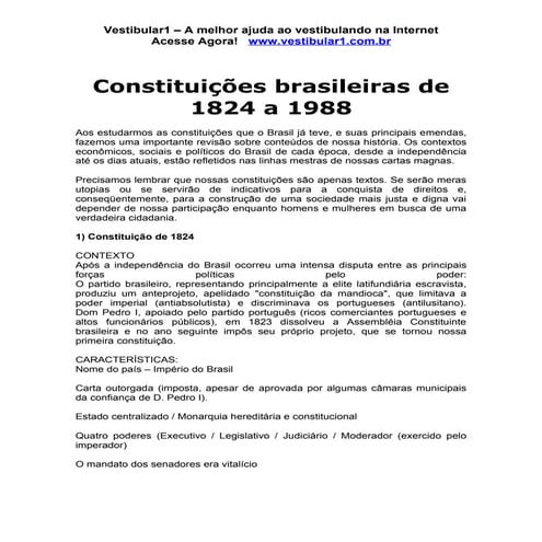Constituicoes 1824 1988