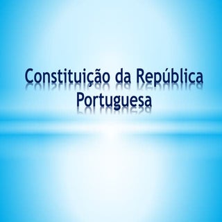 Constituição da republica portuguesa