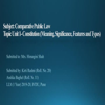 Intoduction to Constitution