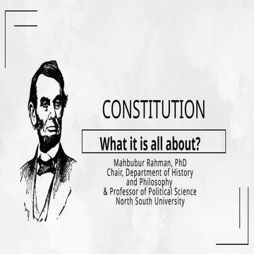 Constitution & Constitutionalism | PPTX