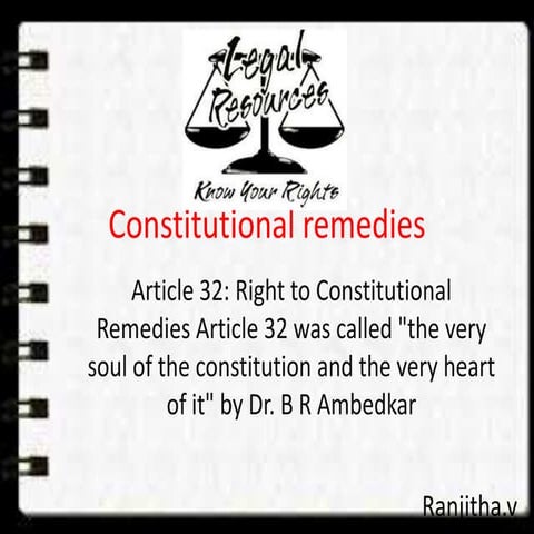 Constitutional remedies in india