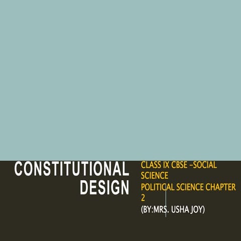 Constitutional design