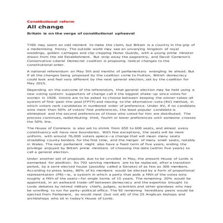 Constitutional reform -economist