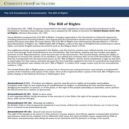 Constitution billofrightsfacts