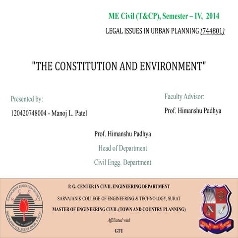 The Indian Constitution & Environment