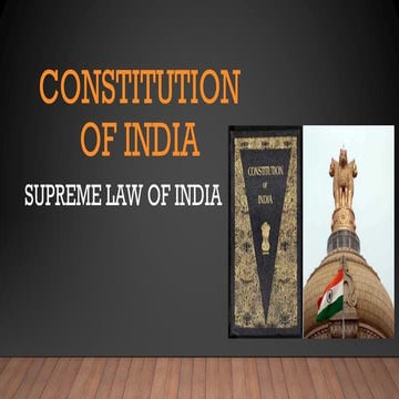 CONSTITUTION OF INDIA (Brief Notes)