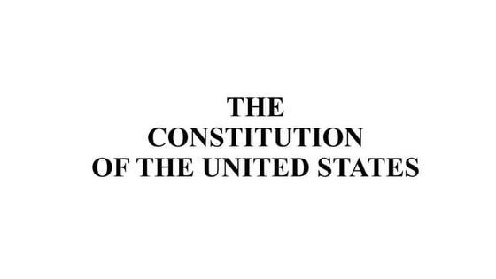 U.S. Constitution - Preamble | PDF
