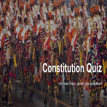 2022 Constitution Quiz IIT Jodhpur