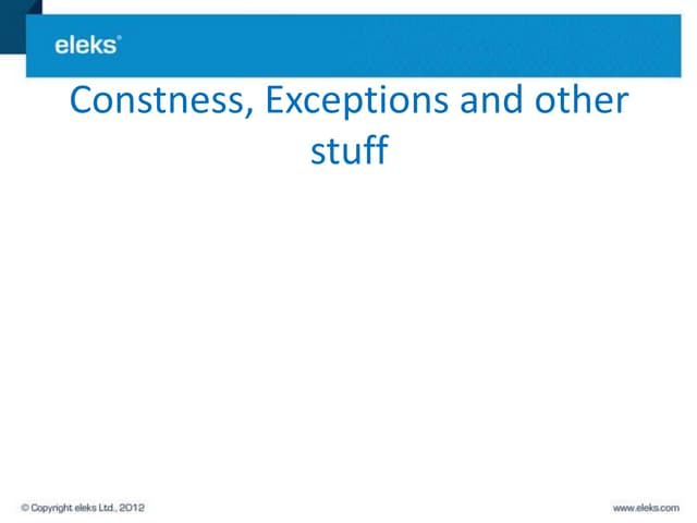 cpp-2013 #11 Constness and Exceptions