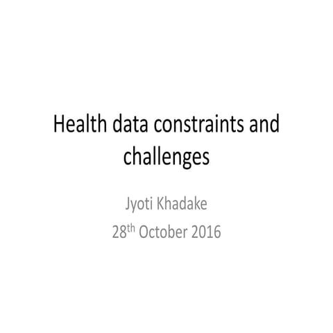 Constraintsand challenges