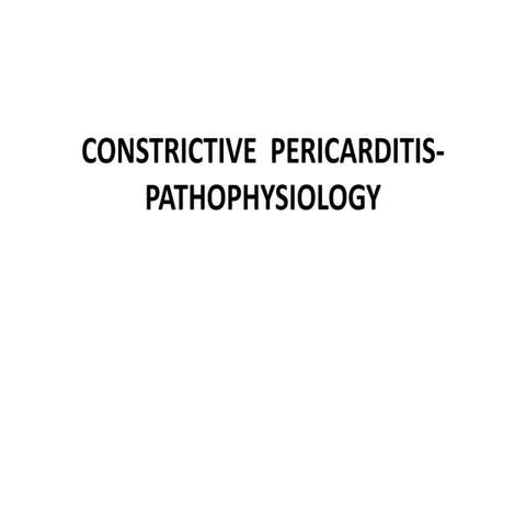Constrictive pericarditis pathophysiology