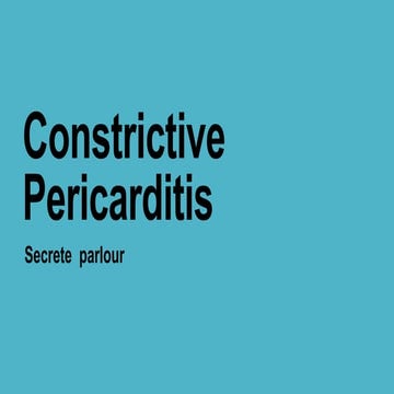 Constrictive pericarditis 