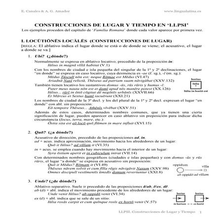 locutiones locales et temporales llpsi