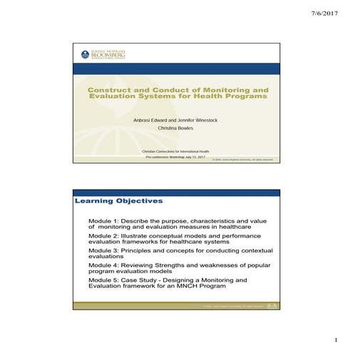 CCIH-2017-Monitoring-and-Evaluation-Preconference-Outline