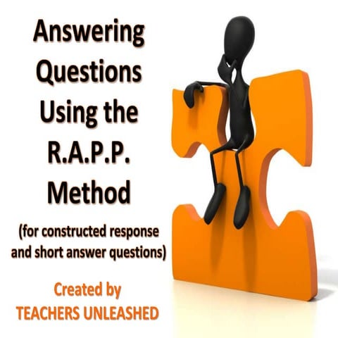 Constructed Response using the RAPP method