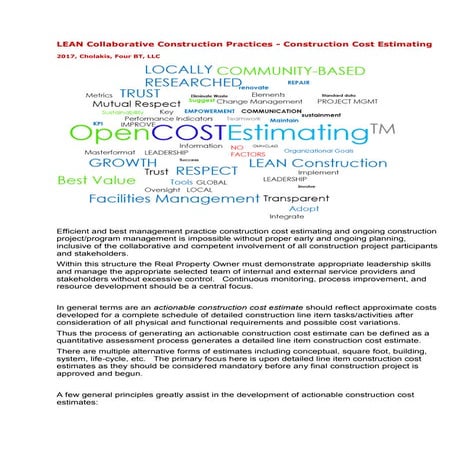 Constructiion cost estimating 2017
