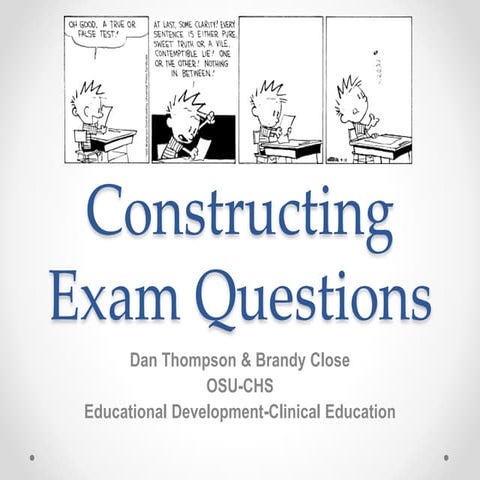 Guidelines for Constructing Effective Test Items | PPTX
