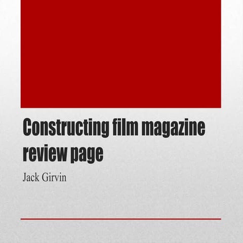 Constructing film magazine page